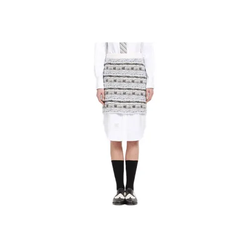 THOM BROWNE Серые Женские Повседневные Длинные Юбки