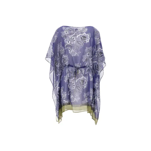 ETRO Фиолетовые Женские Длинные Платья с Рукавами