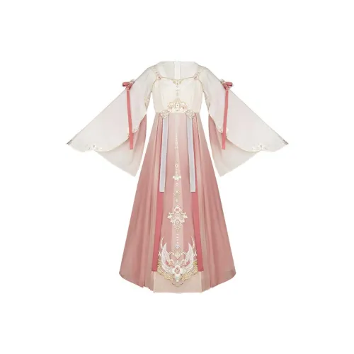 More Than Thirteen Розовое Женское Длинное Платье с Длинным Рукавом