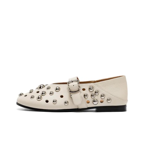 ELLE Туфли Mary Jane с плоской подошвой Женские