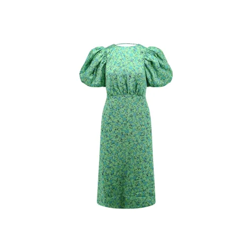 Rotate Green Женские Короткие Платья с Рукавами