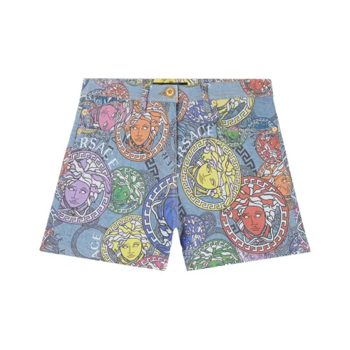 VERSACE Многоцветные Женские Джинсовые Шорты