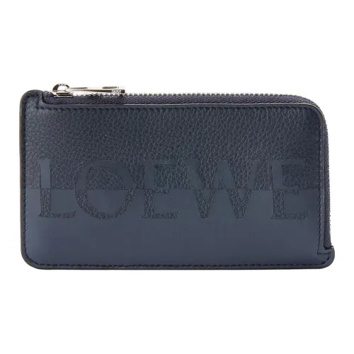 LOEWE Коровья кожа Держатель для карт кошелек Мужской Синий