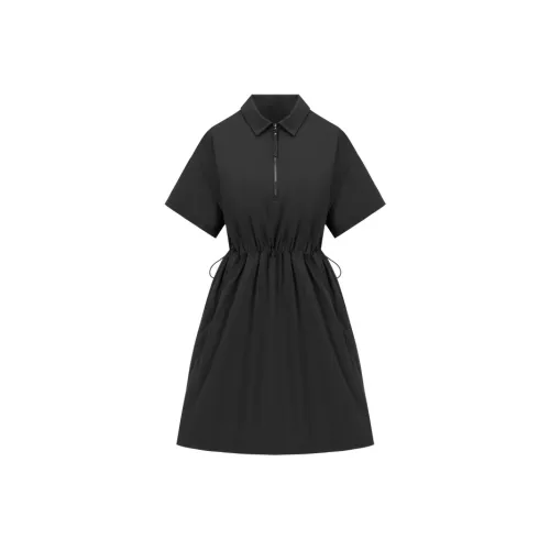 DESCENTE Женские Studio Короткий рукав Платье Женские BK Тап-шпиль