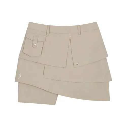 Safarispot S CLEF WRAP Юбка Брюки Повседневные шорты Женские BEGIE Бежевый