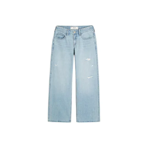 Hollister Джинсы Женские Средне-голубой