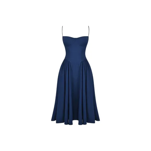 HOUSE OF CB SAMARIA Slip Платье Женское Темно-синий Морской синий