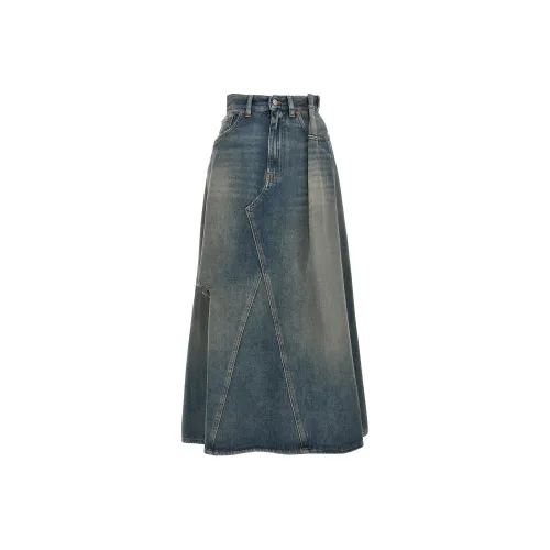 MM6 MAISON MARGIELA Деним Длинная Юбка Женская Серого цвета