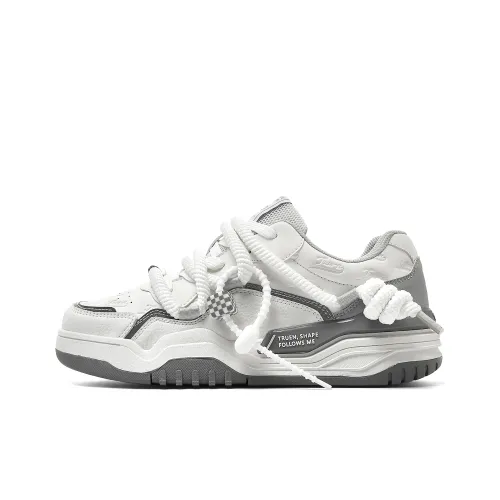 TRUEN Низкие кроссовки для скейтбординга унисекс белые серые