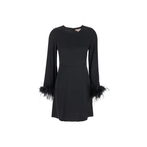 TWINSET Milano Длинное Платье с Длинными Рукавами Женское Черное