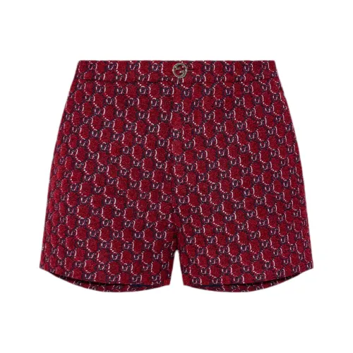 GUCCI Повседневные шорты Женские Розовый Красный