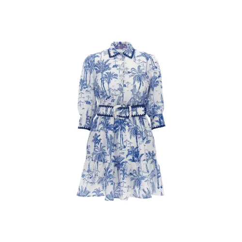 MC2 Saint Barth Светло-синий Женские Длинные Платья с Рукавами