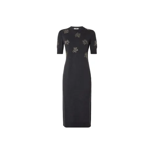 FENDI SS25 Короткий рукав Платье Женское Черное