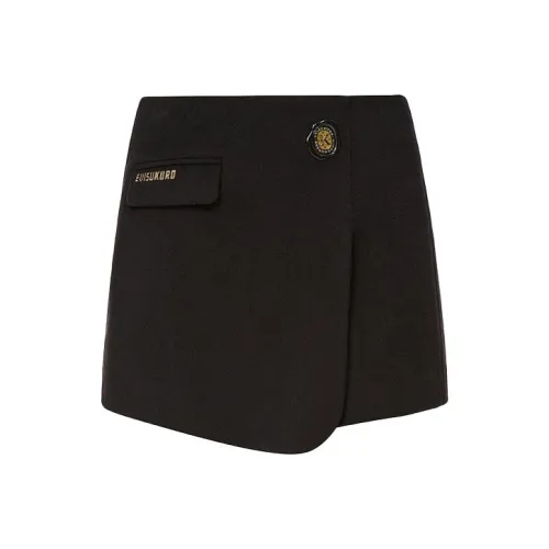 EVISU Повседневные короткие юбки Женские Черный