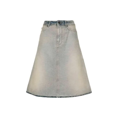 Balenciaga SS24 Denim Long Skirt Women's Light Blue Баленсиага SS24 Деним Длинная Юбка Женская Светло-Синий