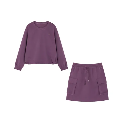 Mo Han Yi Mei Свитшот Комплект Женский Фиолетовый