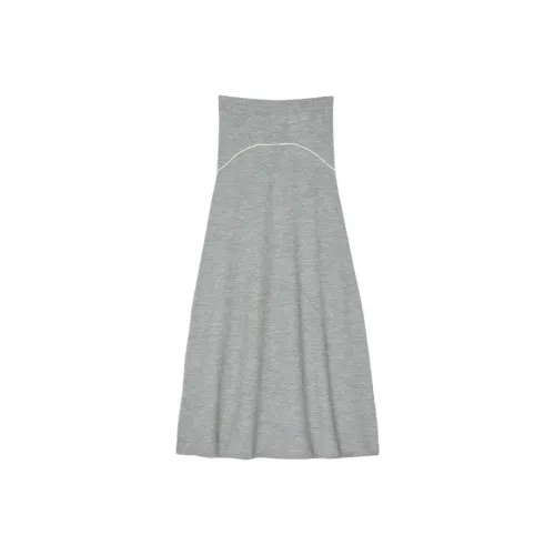Sandro KNIT Длинная Юбка Женская Серого цвета