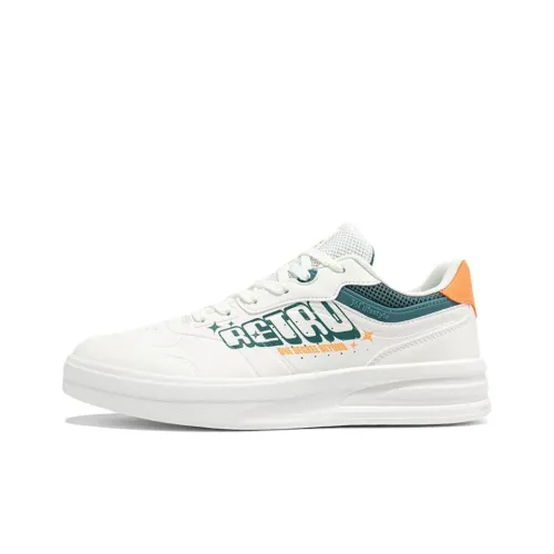 361° Slip-resistant Abrasion-resistant Low-top Skateboard Shoes Men's White Green 361° Противоскользящие Износостойкие Низкие Кеды для Скейтбординга Мужские Белые Зеленые