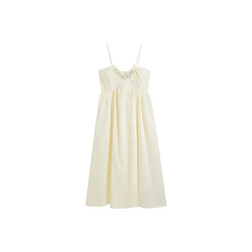 PUNCHUN Studio Slip Платье Женское Кремовый Абрикос