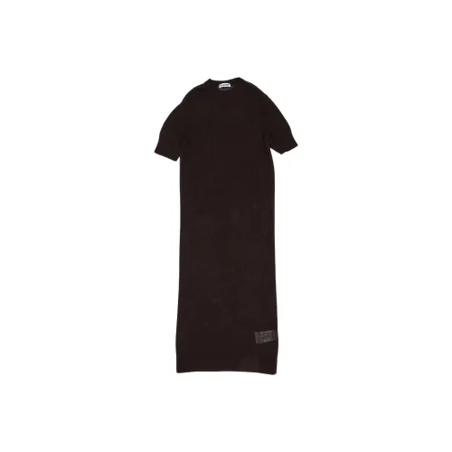 JIL SANDER Короткий рукав Платье Женское Коричневое