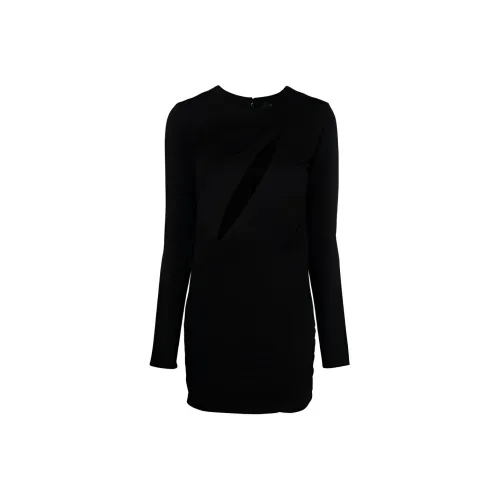 VERSACE Черное Женское Длинное Платье с Рукавами