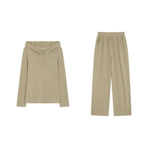 Mo Han Yi Mei Комплект Свитшот Женский Зеленый