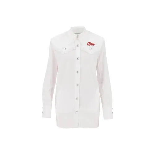 Alessandra Rich Длинное платье с длинными рукавами цвет белый