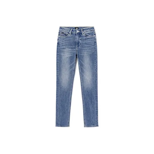 Lee совместный бренд Xline Джинсы Женские Средний Светло-Синий