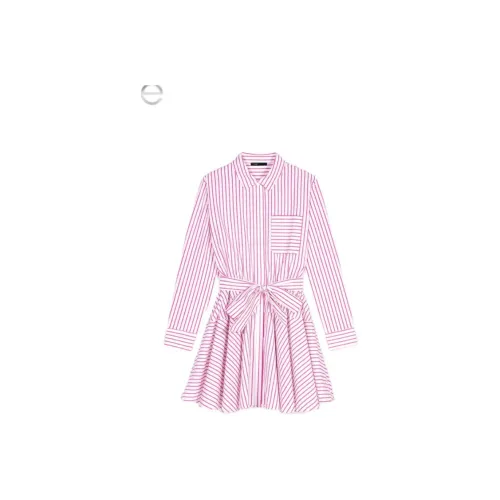 Maje Длинное платье с длинными рукавами женское многоцветное