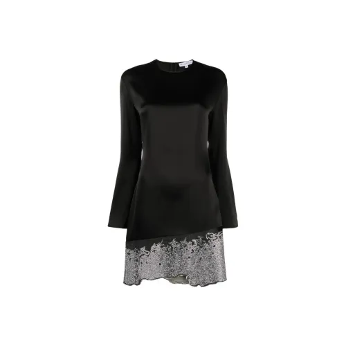 JW Anderson Черное Женское Длинное Платье с Рукавами