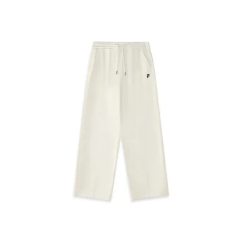 FILA FUSION Вязаные тренировочные брюки женские цвет облачно-белый