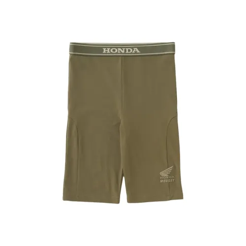 MOUSSY HONDA Коллаборация Коричневые Женские Повседневные шорты