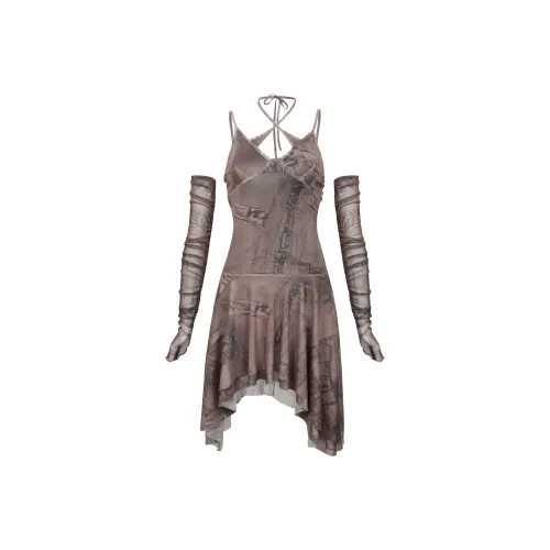 Guuka Hero Платье-комбинация Женское Хаки