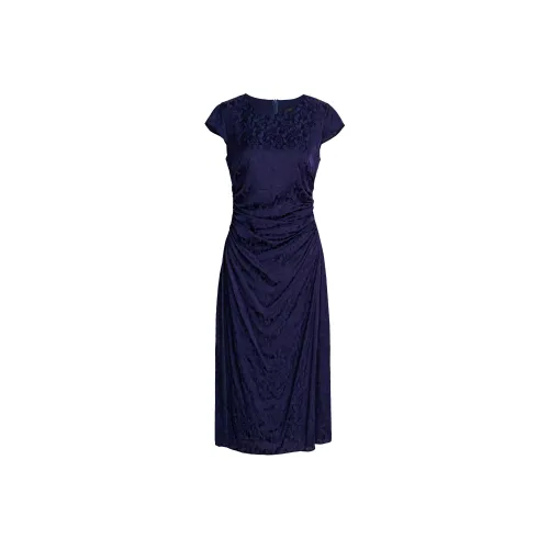 ROEYSHOUSE Короткое платье с короткими рукавами женское королевский синий