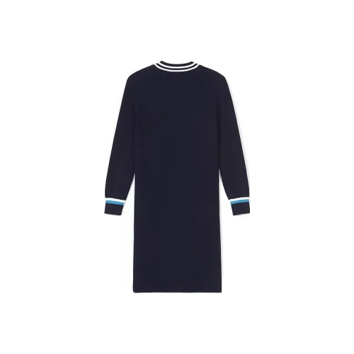 LACOSTE Темно-синий Женские Длинные Рукава Платья