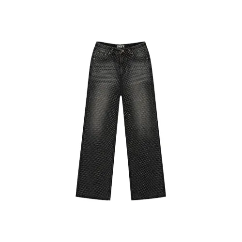 SMFK Алмазный черный Голень Женские Джинсы