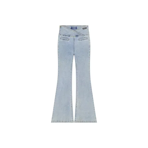 CHUU Светло-синий деним женские джинсы