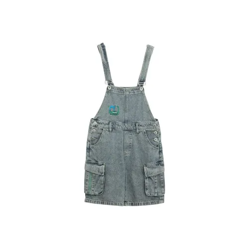 LALABOBO Средне-голубой Белый Женские Платья без рукавов