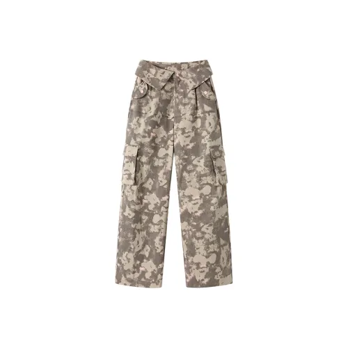 ANDREA MARTIN Карго Брюки Женские Серый Розовый