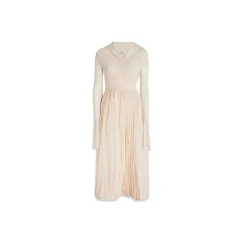 PHILOSOPHY DI LORENZO SERAFINI Длинное платье с длинными рукавами женское бежевый