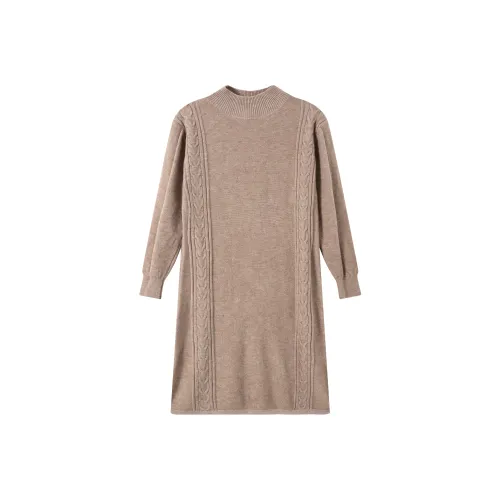 EIDOLON GRAIN Длинное платье с длинными рукавами женское