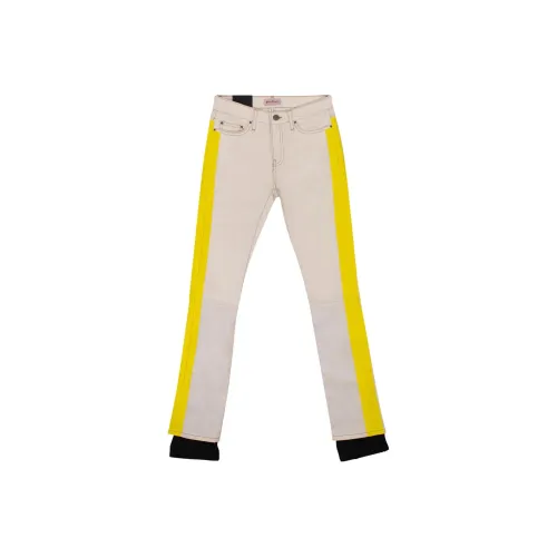 PALM ANGELS Белый желтый Женские джинсы