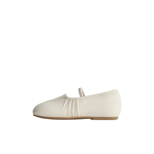 ZARA Детская кожаная обувь Low Top Белый Для дошкольников