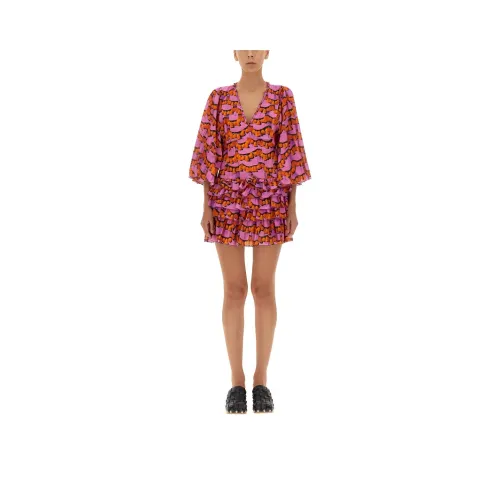 La DOUBLEJ. Короткий рукав платье женское розовый