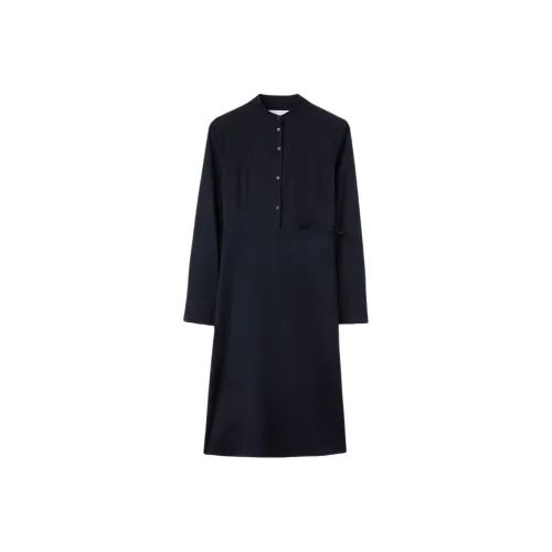 JIL SANDER Blue Женские Длинные Платья с Рукавами