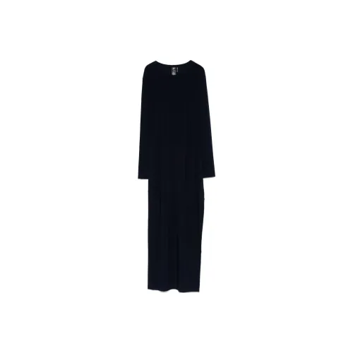 NORMA KAMALI Длинное платье с длинными рукавами женское морской синий