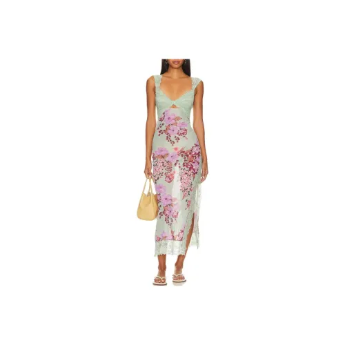 FREE PEOPLE Зеленые Женские Слиплатья