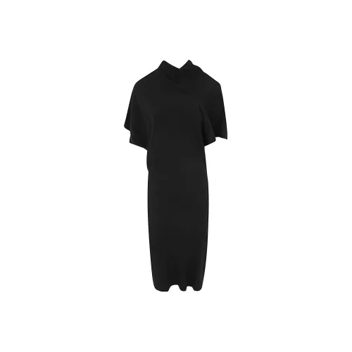 RICK OWENS Black Женские Короткие Платья с Рукавами