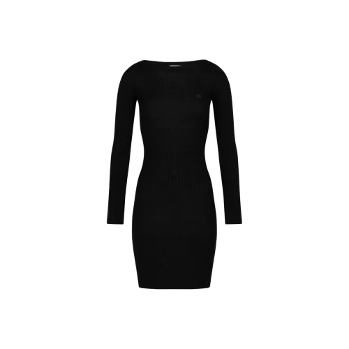 Rouje FW24 INJOU Платье Длинное с длинными рукавами Женское Черное