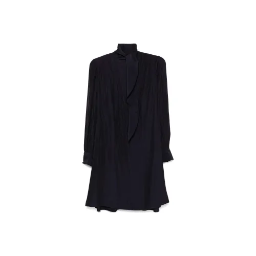 Lanvin Полночный синий Женские Длинные Платья с Рукавами